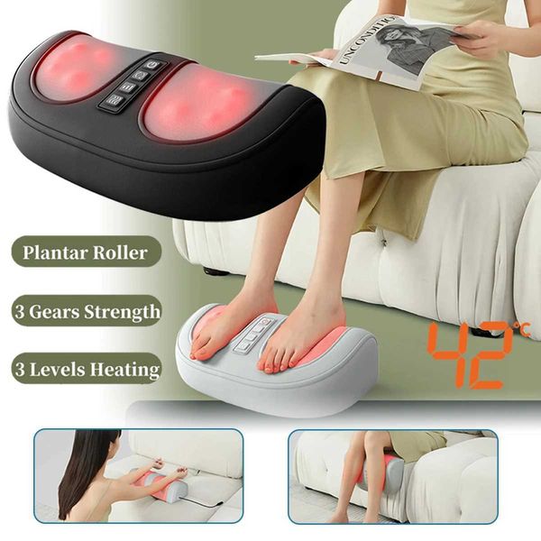 Foot Massager Electric Kneading Foot Hot Compress Machine for Body Plantar Fasciitis Tendonitis Built-in Rotation Function 1pc Y240911