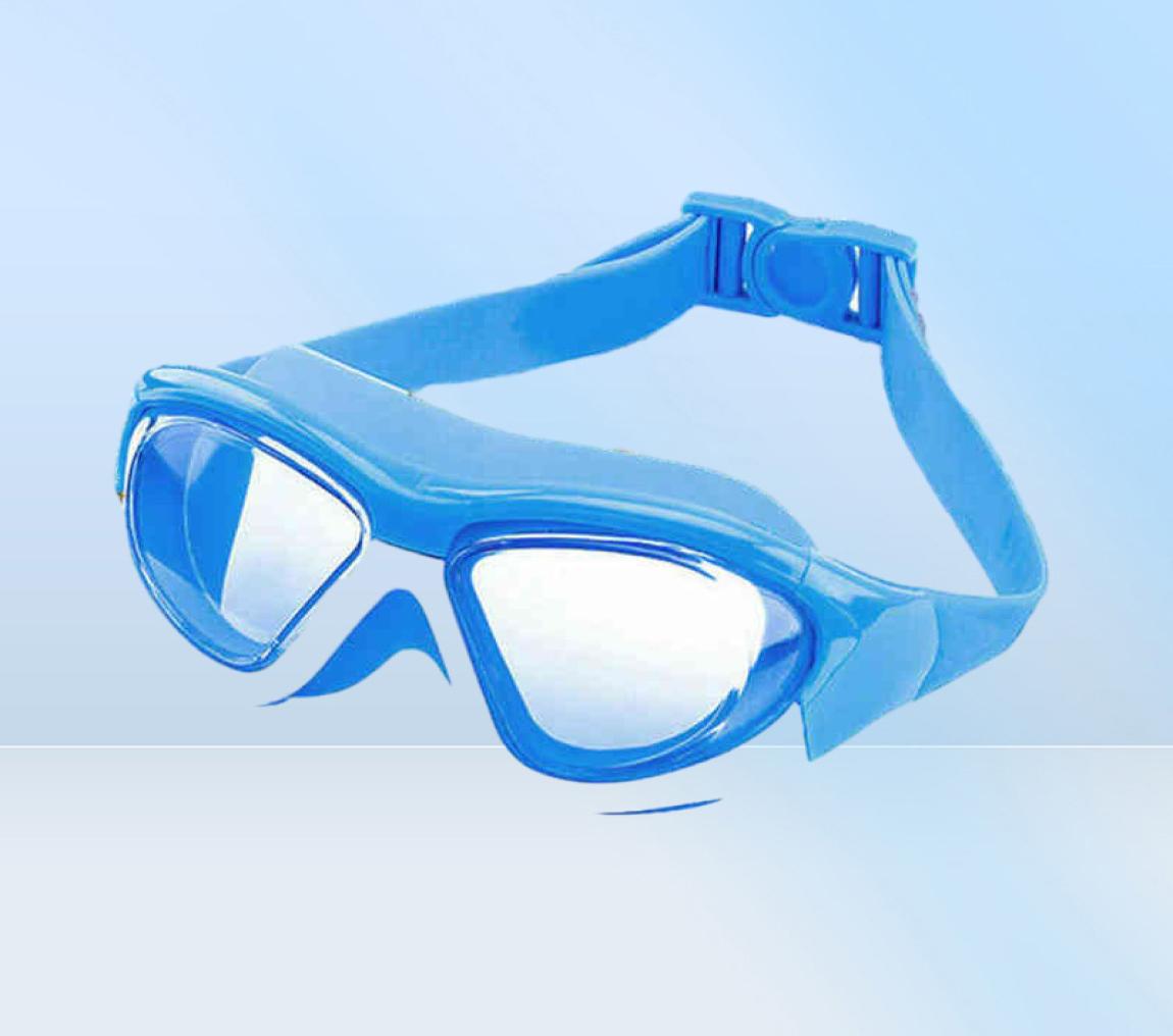 Swimming Glasses Waterproof Antifog Arena Prescription Swim Eyewear Water Silicone Big Diving Goggles Uv Protect Men Women Kid Y21282246