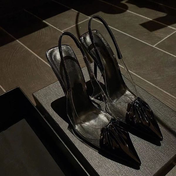 L122 Thin Feminine Commuting Style, Pointed, Fashionable, Versatile, Baotou Back, Black High Heels, Sandals, Female