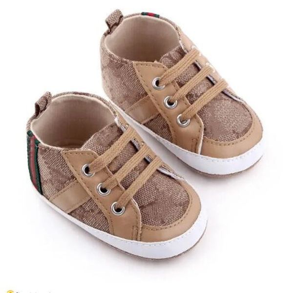 Athletic Outdoor Designers Baby Shoes Toddler Kids Canvas Sneakers Newborn Infant First Walkers Boy Girl Soft Sole Crib Shoe 0-18 Months H25