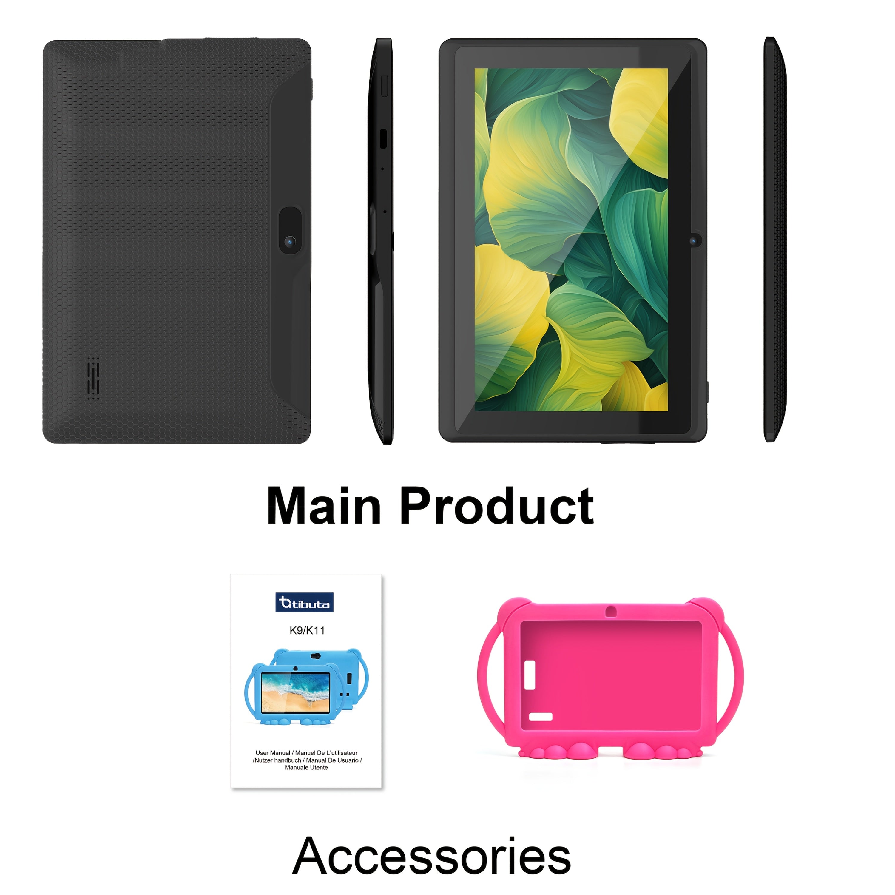 TEMU Tibuta 7 Inch 12 Kids Tablet, With Built-in 32gb Rom, 4gb , With 2, 4g Wifi Gms, Eye Protection Display Screen, , Dual Cameras, Shock Resistant