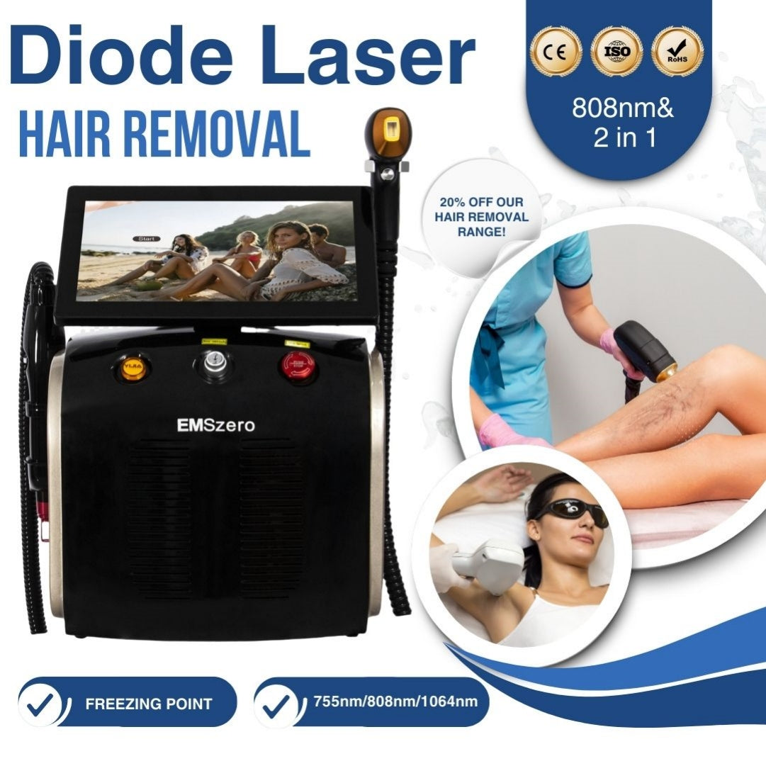 Upgraded Diode Laser Hair Removal Picosecond 2 in 1 Machine New Upgrade Remove Tattoo Pigment Permanent Hair Removal Ultra High Energy CE