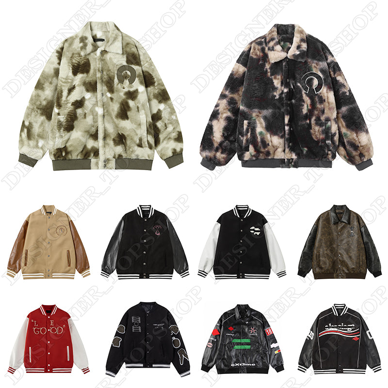 chrome heartshoodie jackets designer american retro letter flocking 3d printied jacket and coat men y2k high street hip hop baseball crome hearts ch