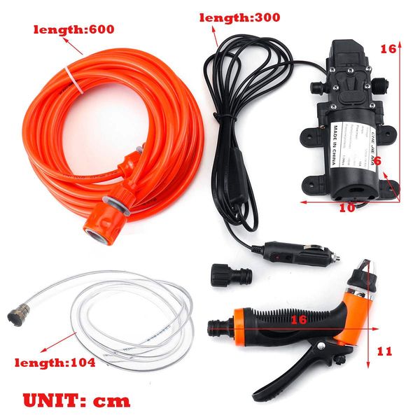 Water Pump 12V 100W 5.5L-Min Stable High Pressure Diaphragm Water Pump Sprayer Car Wash 12 V Self Priming Water Pump