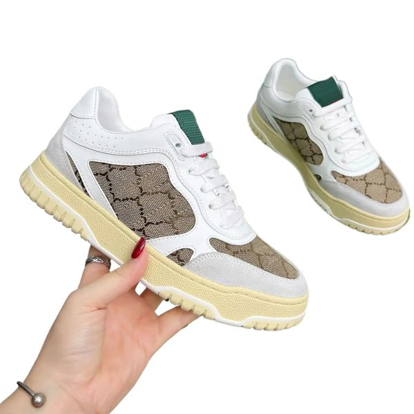 Calfskin Leather Sneakers Low Top Casual Shoes Trainers Technical Party Dress Technical Mesh Rubber Sole Skateboard Outdoor Shoe Box include