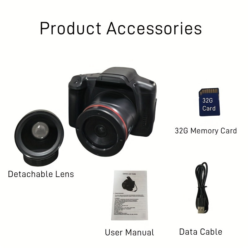 TEMU 1080p Hd Digital Camera With 3.4-inch Lcd, 16mp Cmos Sensor, Wide-angle Lens & Built- – Compact Travel-, Rechargeable Battery, Ideal For