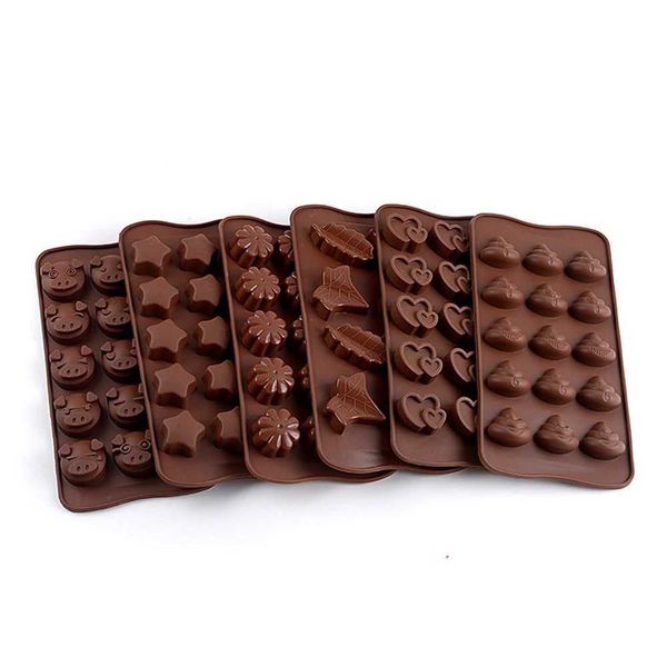 1 silicone 15 hole chocolate mold creative jelly Christmas candy mold cake mold ice grid baking Utensils W250108