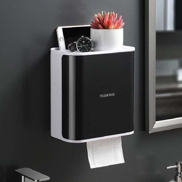 Toilet Paper Holders Toilet Paper Holder Large Capacity Tissue Box Multifunction Toilet Tissue Storage Rack Paper Towel Kitchen Bathroom Sto