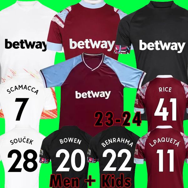 XXXL 4XL 23 24 BOWEN ANTONIO Soccer Jerseys 2023 2024 WARD-PROWSE L. PAQUETA ZOUMA Fans Player Version Football Shirts SOUCEK West HamS N.AG