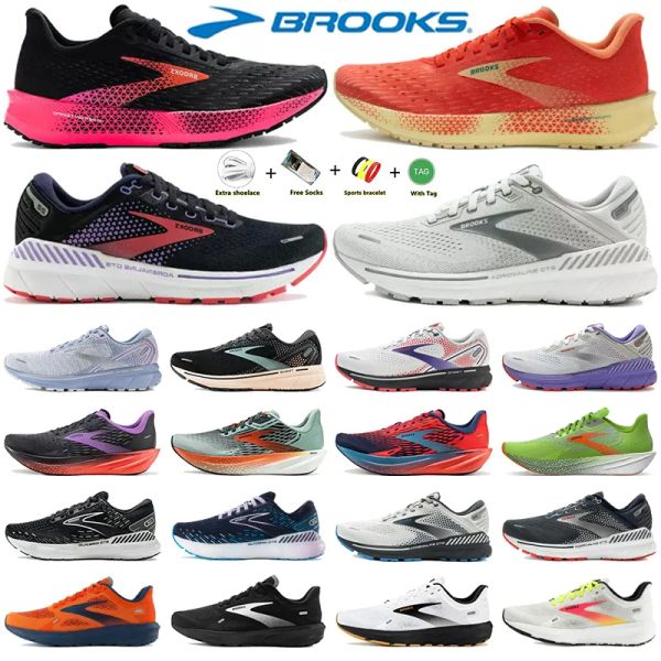 Chaussure New Casual Shoes Designer Brooks Lançamento 9 Running Shoes Men For Women Ghost Hyperion Tempo Triple Black White Grey Orange Trei