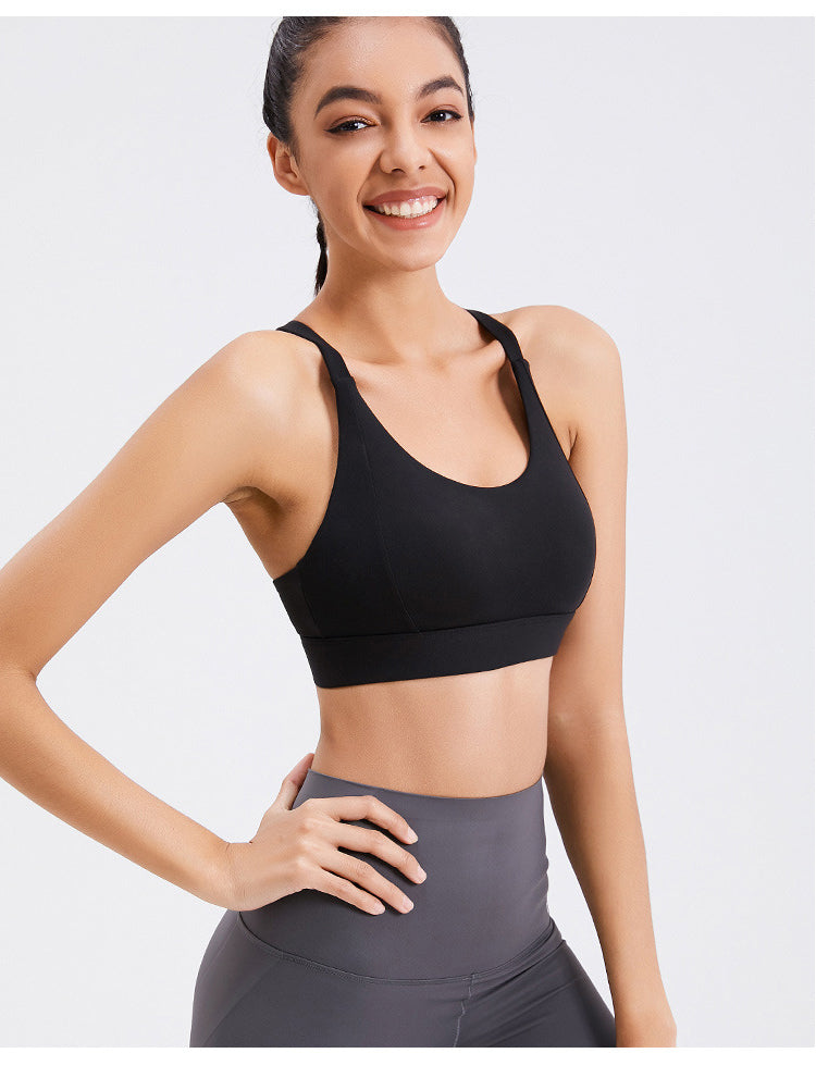 Fashion Women&#039;s Sports Bra Cross Back Yoga Bra Workout Gym Tank Top Yoga Outdoor Clothing Outfit W746