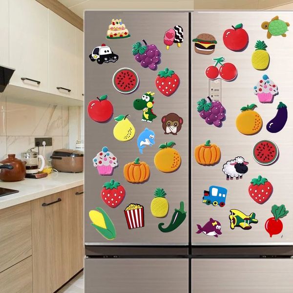 PVC Animal Fridge Magnet for Children Toy Cute Refrigerator Magnets Kitchen Decor Cartoon Magnetic Letters Kids 241121