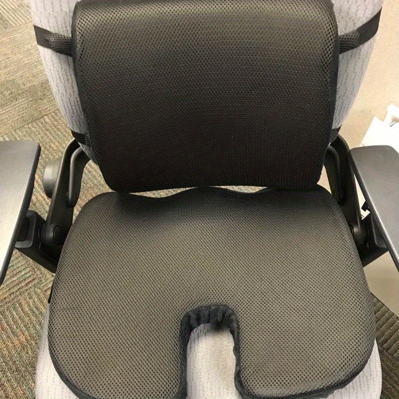 TEMU Seat Cushion, Lumbar Support Pillow With Adjustable Strap, Chair Cushions For Adjustable Shoulder Strap Back Support, With Washable Cover Memory