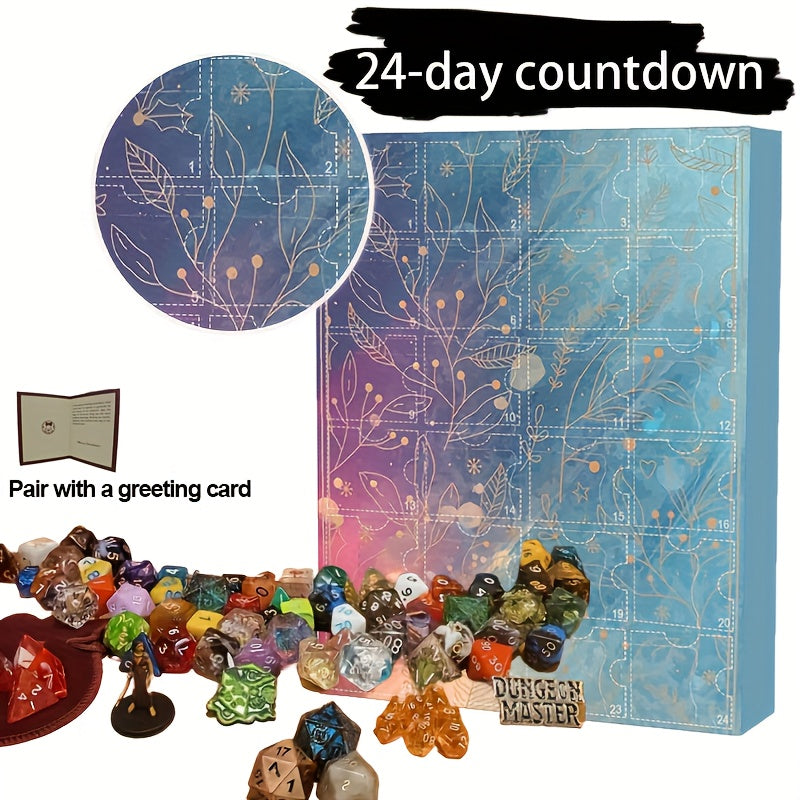 TEMU A Set Of Dice Countdown Calendars - 24-day Christmas Countdown Suitable For Party Role-playing Games, Christmas Decorations And Celebrations,
