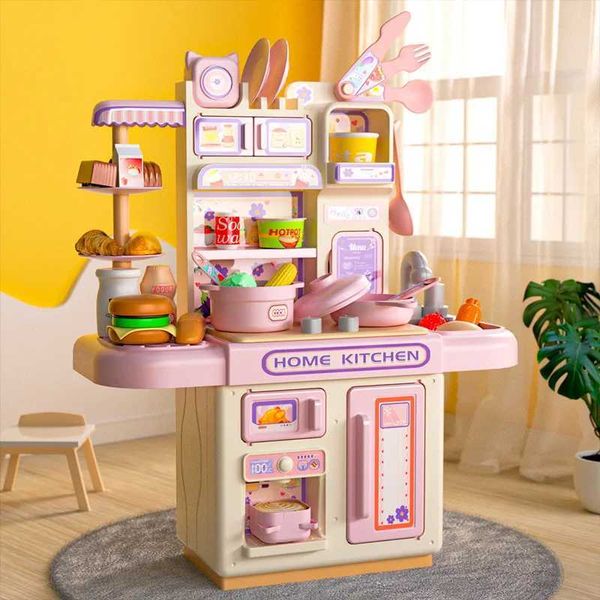 Childrens game room lighting-spray simulation kitchen set parents children interactive cooking ingredients kitchen utensils toys X241107