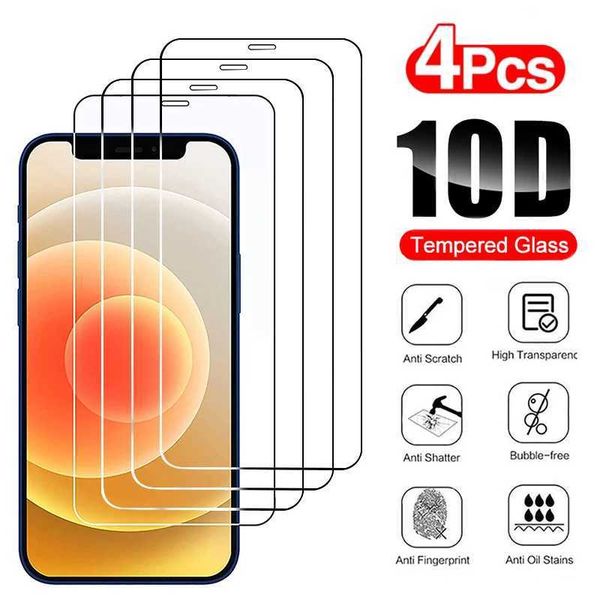 New Arrival 2-4Pcs Full Cover Protective Glass For iPhone 11 12 13 14 15 Pro Max Screen Protector iPhone X XR Xs Max 6s 7 8 14 15 Plus Glass