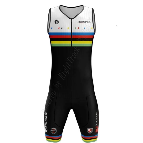 Righttrack Men&#039;s Sleeveless Performance Skinsuit Triathalon Suit Swimming-Running-Cycg Jumpsuit Clothing Riding Speedsuit