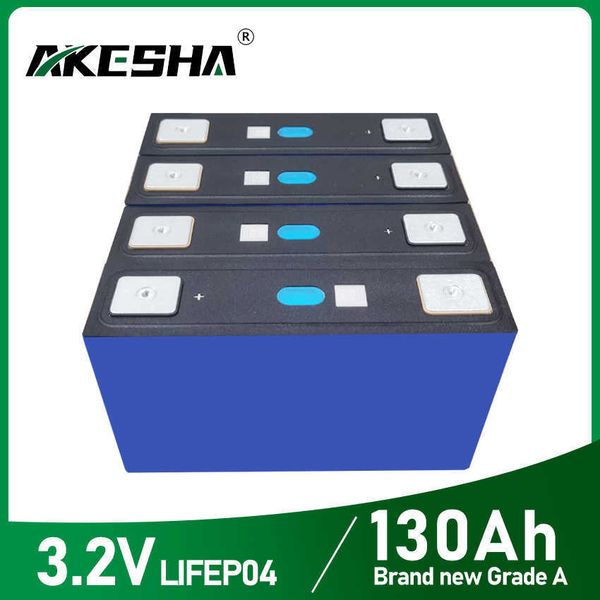 12.8V 12V 130Ah Lifepo4 Lithium Battery BMS 4S Deep Cycle For RV Golf Cart Scooter Inverter Solar System Fast Delivery