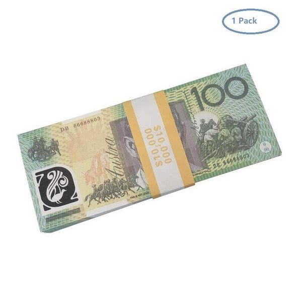 Novelty Games Wholesale High Quality Prop Game Australian Dollar 5-10-20-50-100 Aud Banknotes Paper Copy Fake Money Movie Props Drop 4e1