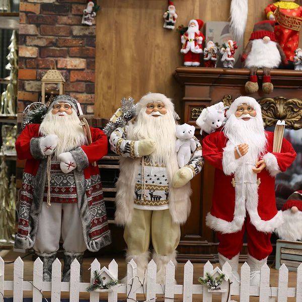 Christmas decorations large dolls simulated elderly decorations toy dolls gifts Christmas tree decorations 241008