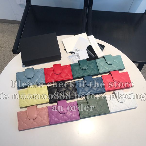 12A All-New Mirror Quality Designer Organ Wallet for Women Mini Card Holder Caviar Leather Black Quilted Coin Purse Luxury Lady Credit Card