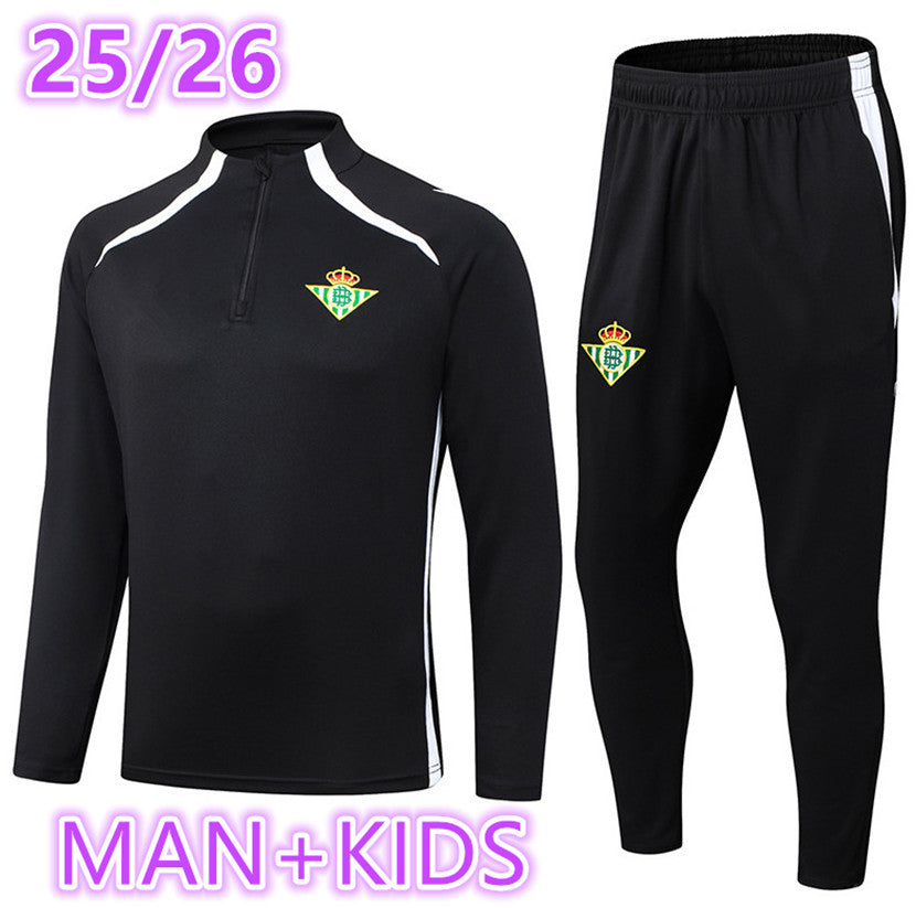 2025 2026 Real Betis tracksuits Isco adult tracksuit jackets soccer jersey 25 26 kids tracksuit training long sleeve betis sets