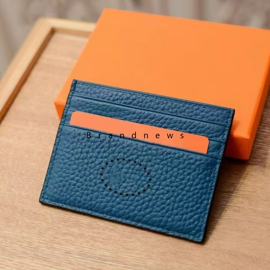 Genuine Leather Card Holders Business Credit Card Holder Short Wallet Women And Men Purses Wallets Money Pocket Luxury Brand Designer Cow Skin Bag03