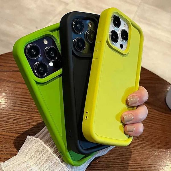 Fashion Soft Candy Liquid Silicone Phone Case For iPhone 11 12 13 14 15 Pro Max Plus XS X XR Shockproof Bumper Back Cases CoverLX241028