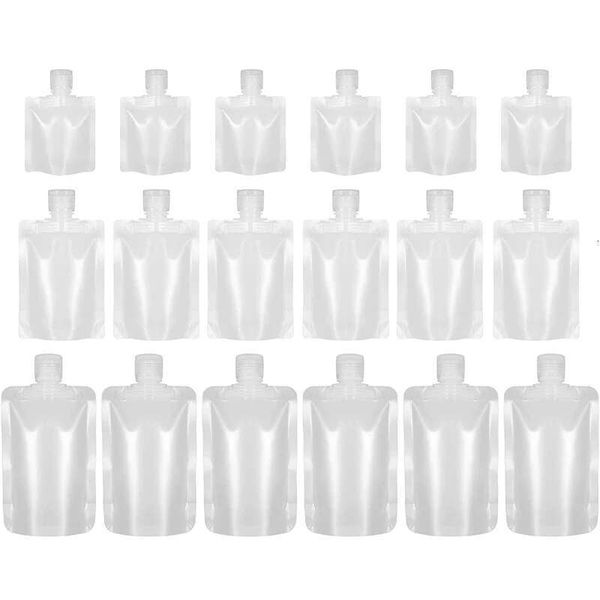 5Pcs 30Ml-Ml-100Ml Travel Size Empty Squeezable Stand Up Pouch For Toiletry Lotion Shampoo Shower Gel Bags Cosmetic Containers