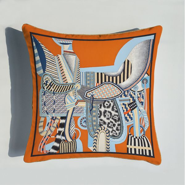 Top Luxury Horse Heads Decorative Pillow Cushion Covers Pillowcase Soft Velvet Cushions for Home Sofa Office 45*45 CM Throw Pillow Cover 202