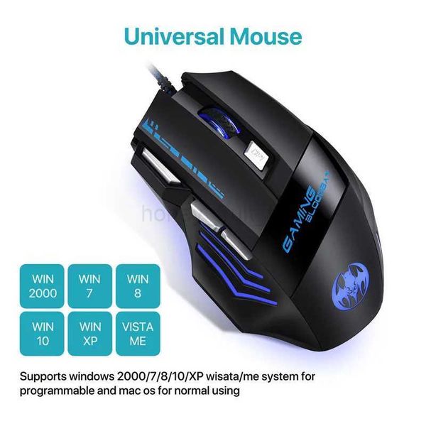 Computer Mouse Gamer Wired Gaming Mouse RGB Backlight Silent 7200 DPI Ergonomic Mice With LED Backlight 7 Buttons For PC LaptopM240725