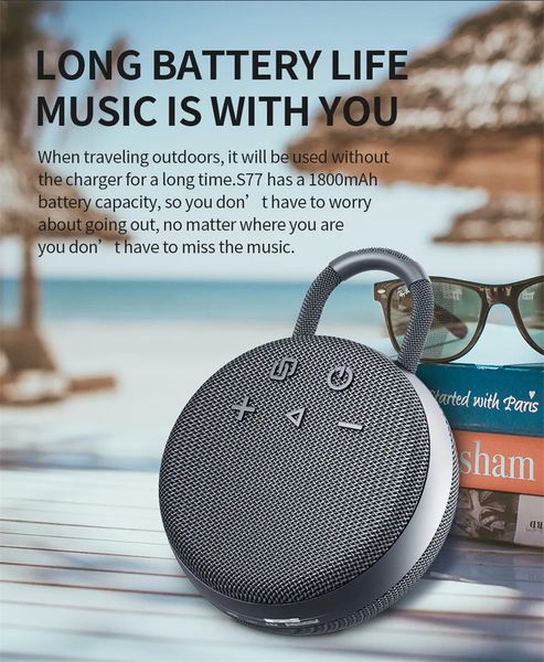 Portable Speakers ZEALOT S77 Wireless Bluetooth Speaker Waterproof Sports Sound Box Outdoor Portable Subwoofer Outdoor Clear Stereo Music Su