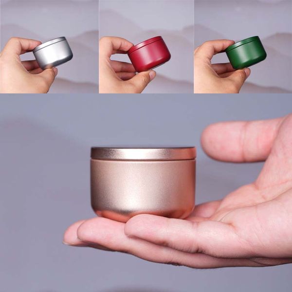 1PCS 30ml Mini Tin Box Metal Small Storage Empty pot Tea box Containers Candle Cans Candy Mini Round Cans Portable Packaging