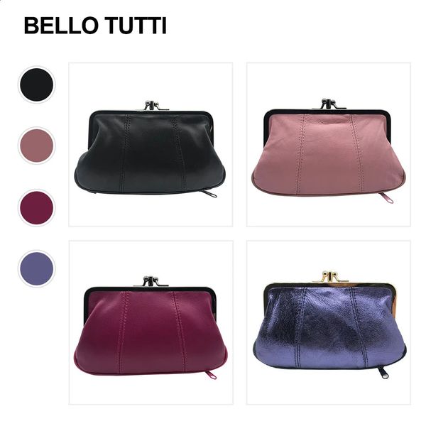ALL BETTER style Coin Purse Genuine Leather Card Holder Wallet Metal Frame Change Purse For Girls Original Small Coin Bag 241212