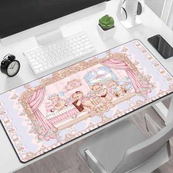 Mausepad Kawaii Large Mouse Pad Gamer Desk Mat Deskmat Pc Gaming Accessories Mousepad Mats Keyboard Cabinet Mause Laptops Pads