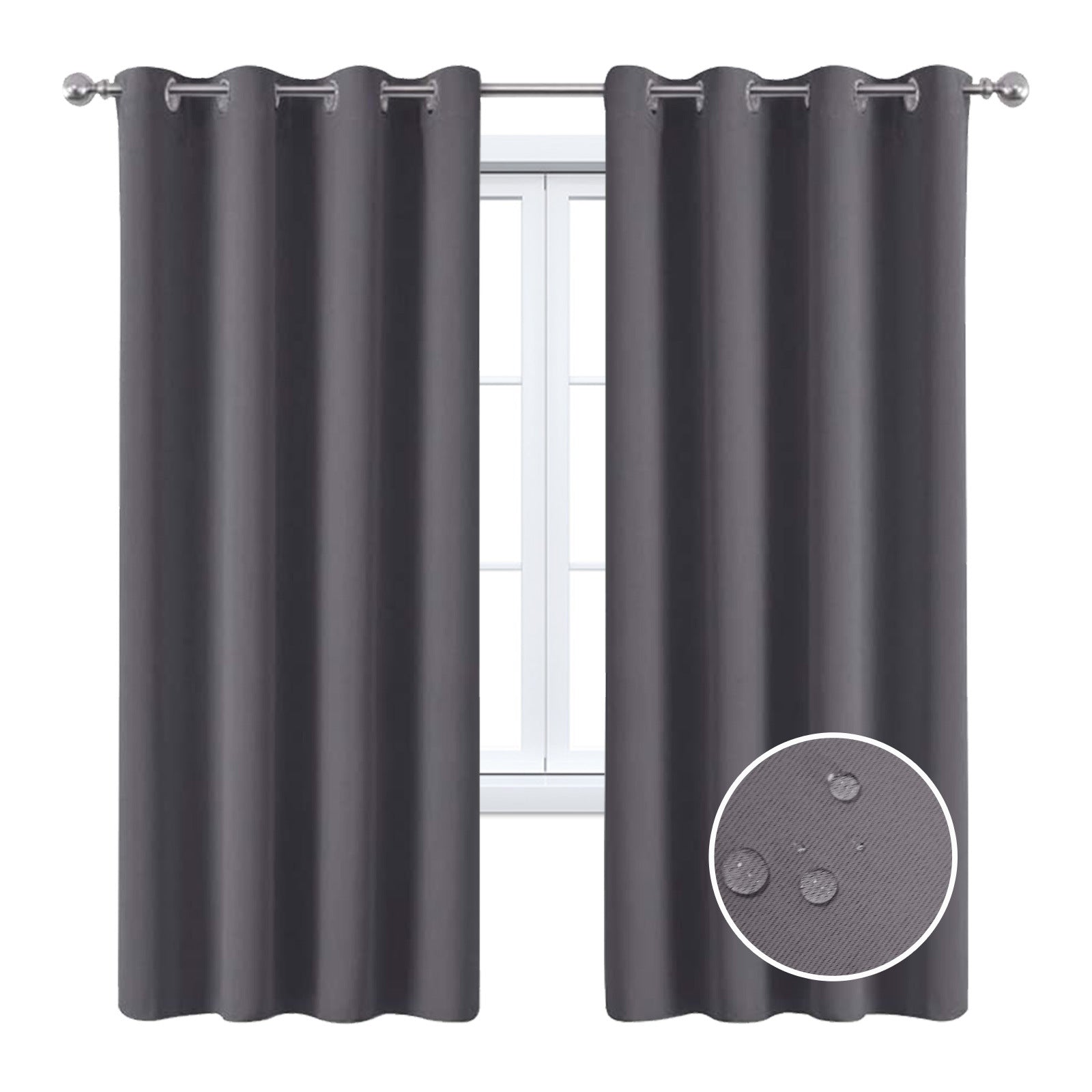 YL-36807 Manufacturers Wholesale Cross-border Full Blackout Cloth Solid Color Balcony Sunscreen Insulation Outdoor Waterproof Curtain