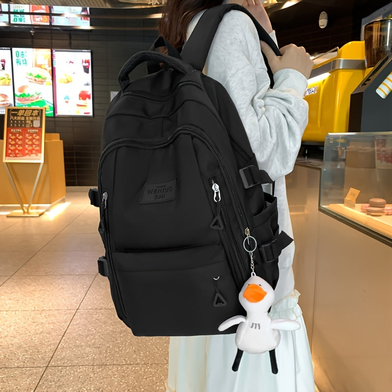 TEMU Fashion Backpack, Large Capacity Travel Backpack, Women's Outdoor Commuter Backpack Schoolbag