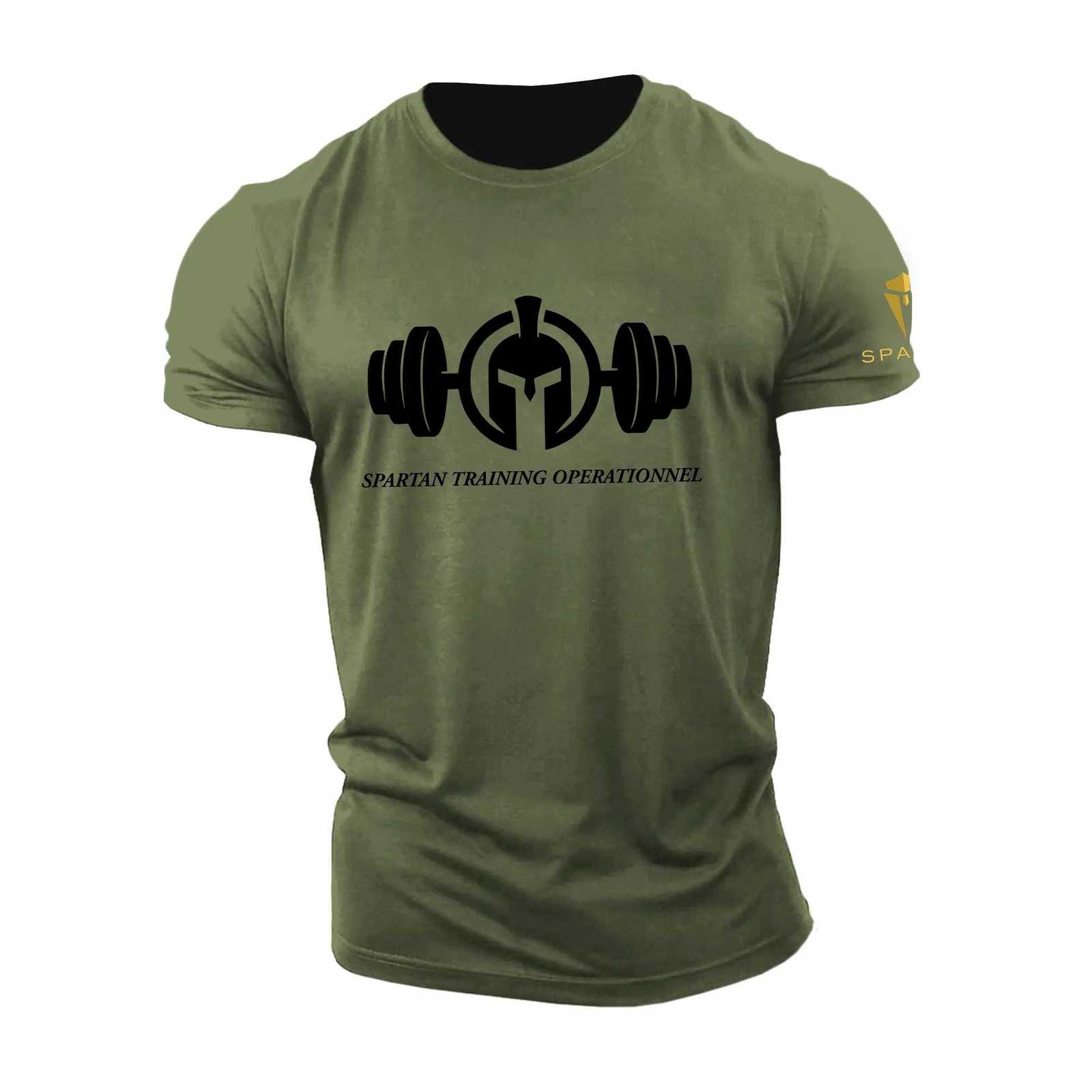 1Mens Quick Dry Spartan Graphic T Shirt Gym Workout Top Summer Oversized Fitness Tee Breathable Running Sportswear Activewear2 D250925