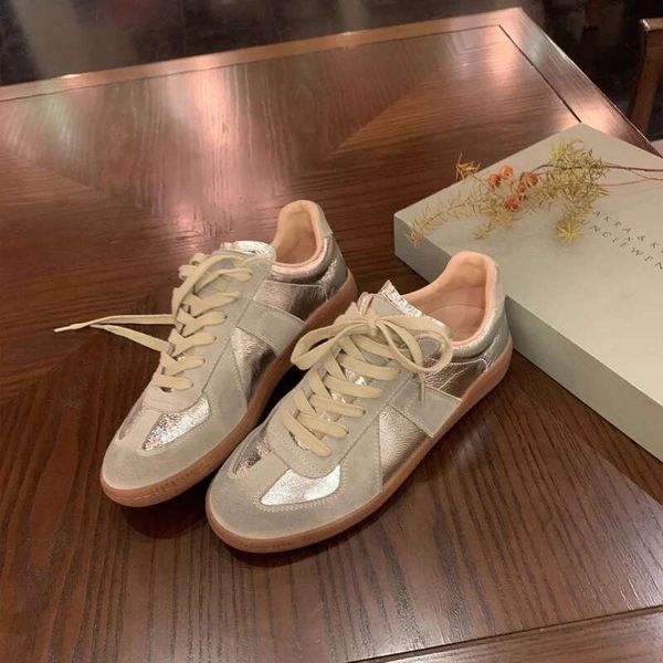 Soft Leather Vintage Matching Color Round Head Casual for Women 2024 Korean Slim Sports Board Shoes ddmykukumalu
