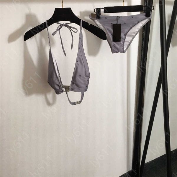 bikini sets for women designer Adjustable Tie bikini Beach Party Swimsuit Set Fashion letter print Soft Padded Triangle Bikini top Two Piece