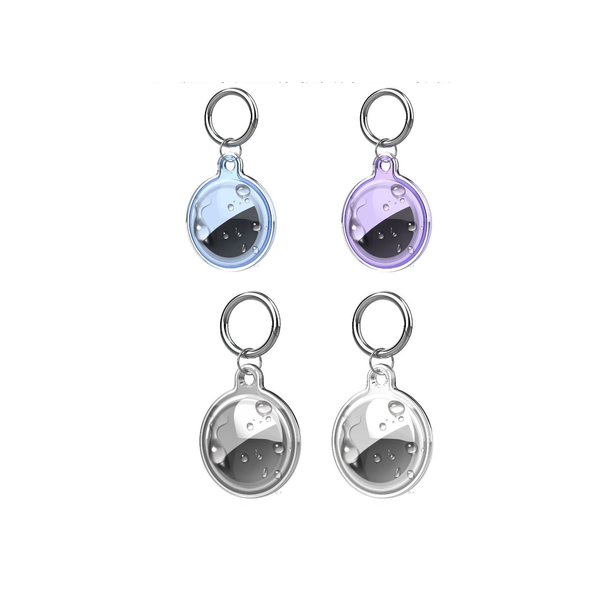 TEMU 4pcs For Airtag Waterproof Protective Case With Airtag Keychain, Suitable For Pet Tracking, Bags, Keys, Luggage -