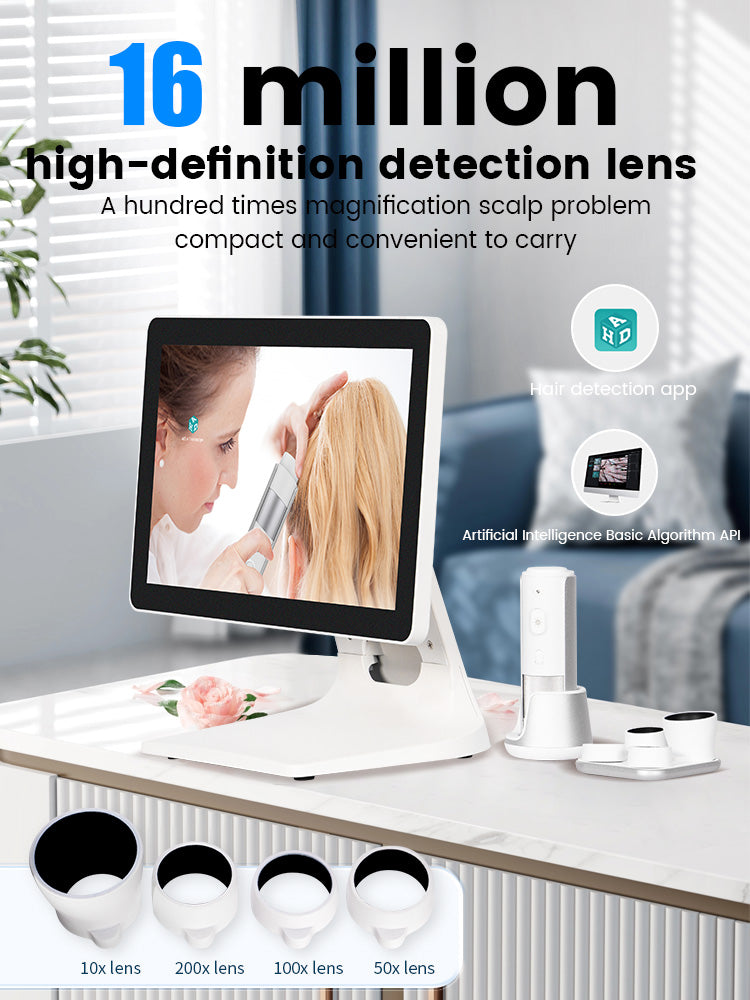 Professional Hair Care Analysis Hair Care Products Follicle Detector Wireless Skin Scalp Analyze Machine