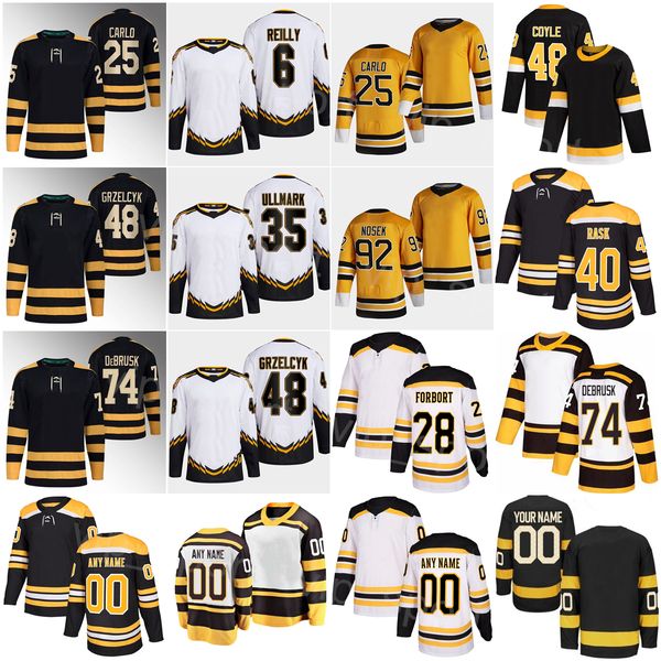 Reverse Retro Hockey 40 Tuukka Rask Jersey 18 Pavel Zacha 27 Hampus Lindholm 74 Jake DeBrusk 48 Matt Grzelcyk Tomas Nosek Brandon Carlo Dere