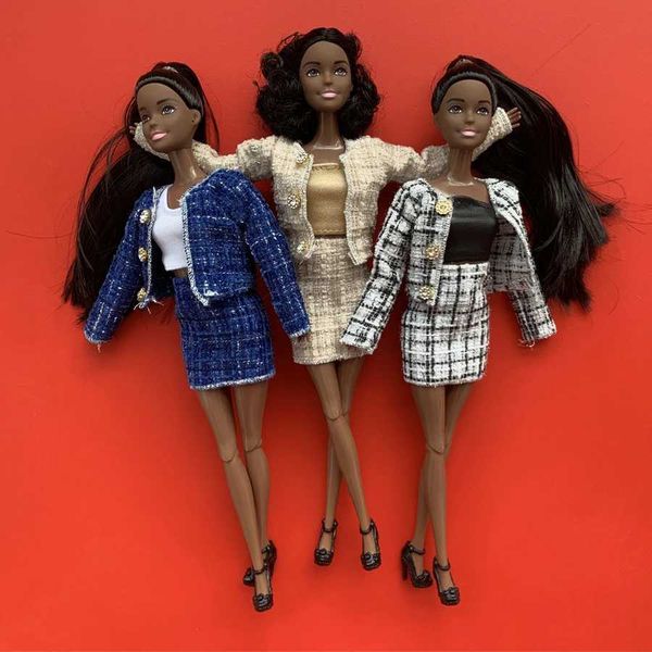 Dolls 12 inch African American girl 30cm with movable baby doll toy added S2452203