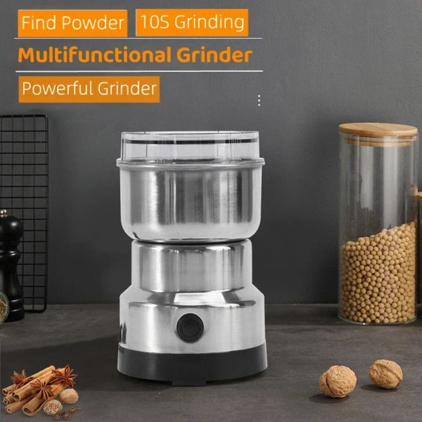 Electric Coffee Grinder Kitchen Cereal Nuts Beans Spices Grains Grinder Machine Multifunctional Home Coffee Grinder