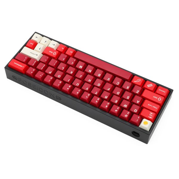 Honk Poseidon PSD60 Mechanical Keyboard Case - Anodized Aluminum Black Silver Grey White Red Blue - for 60% Keyboards (GH60 XD60 XD64 2024)