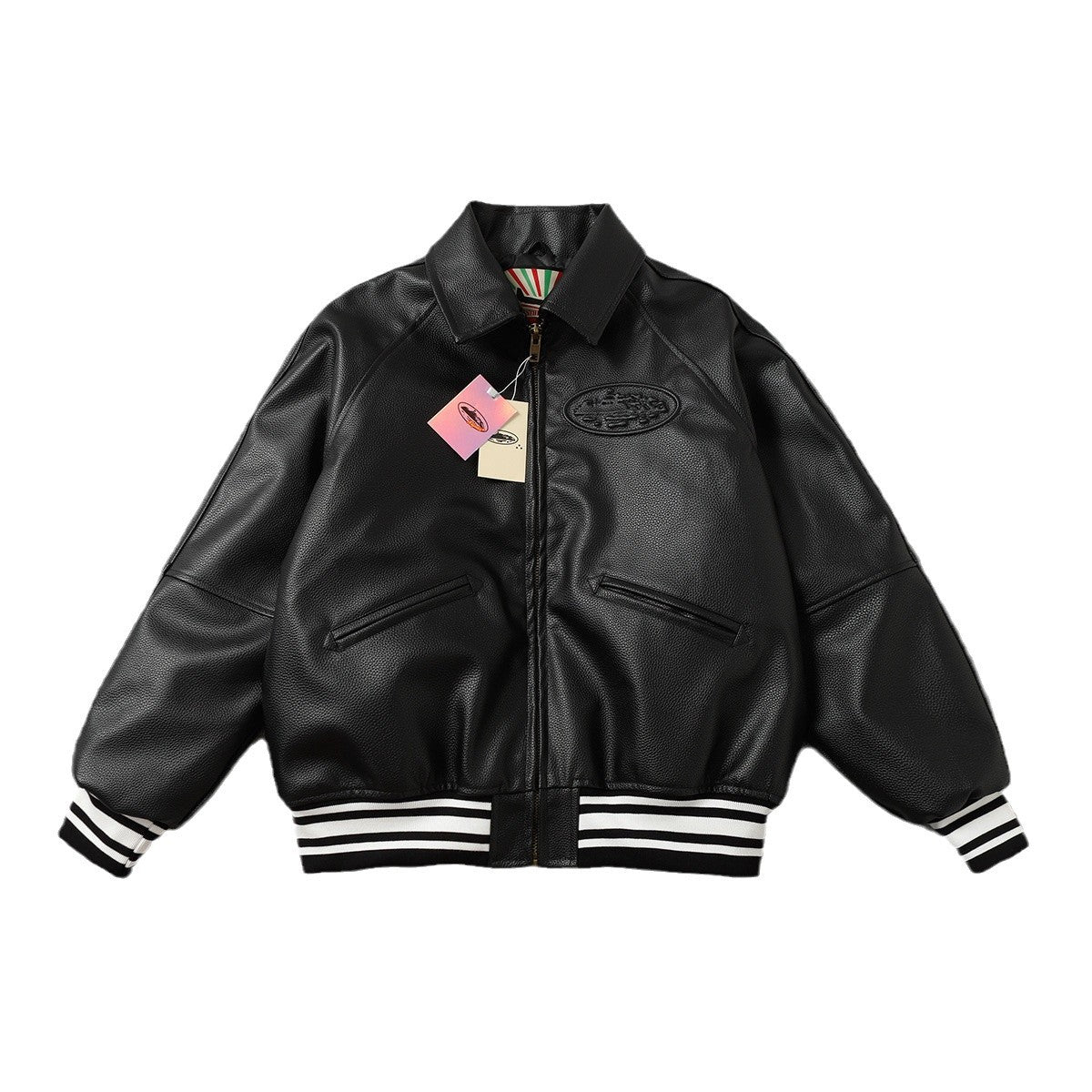 Winter Mens Designer Leather Jacket Windbreaker Baseball Hip Hop Coat Streetwear Oversized Casual Outerwear