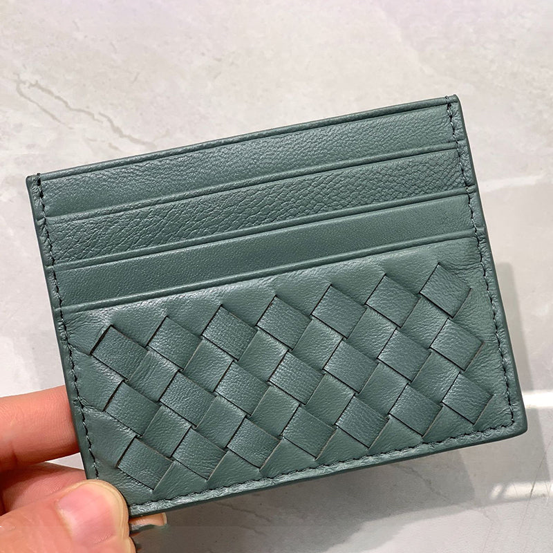 Woven Card Holder Designer Purses Women Mens Leather Wallet Card Holder Womens Purse Designer Mini Wallets Luxury Man Cardholder Coin Cardholders Id