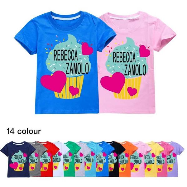 Cartoon REBECCA ZAMOLO T Shirt Kids T-Shirts Childrens Clothing Girls Tshirt Baby Boy Clothes Summer Cotton Kawaii Top1518 M250116