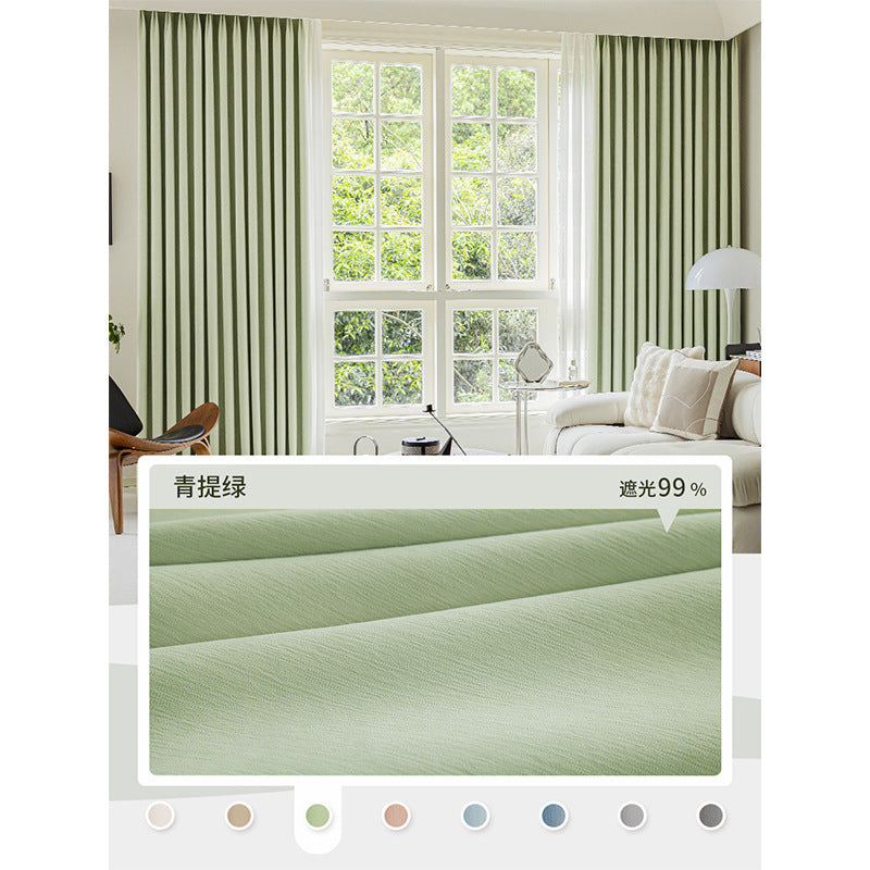 A966 Full blackout chenille curtains living room bedroom French cream style curtains custom Shaoxing light luxury curtain fabric wholesale